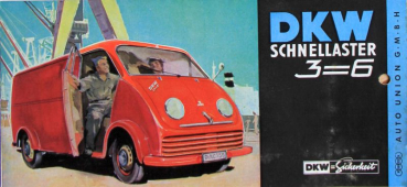 DKW Schnell-Laster 3=6 Modelprogram 1954 Carbrochure (10397)